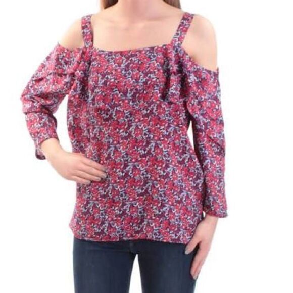 NYDJ Sz S Cold-Shoulder Blouse - Picture 1 of 8